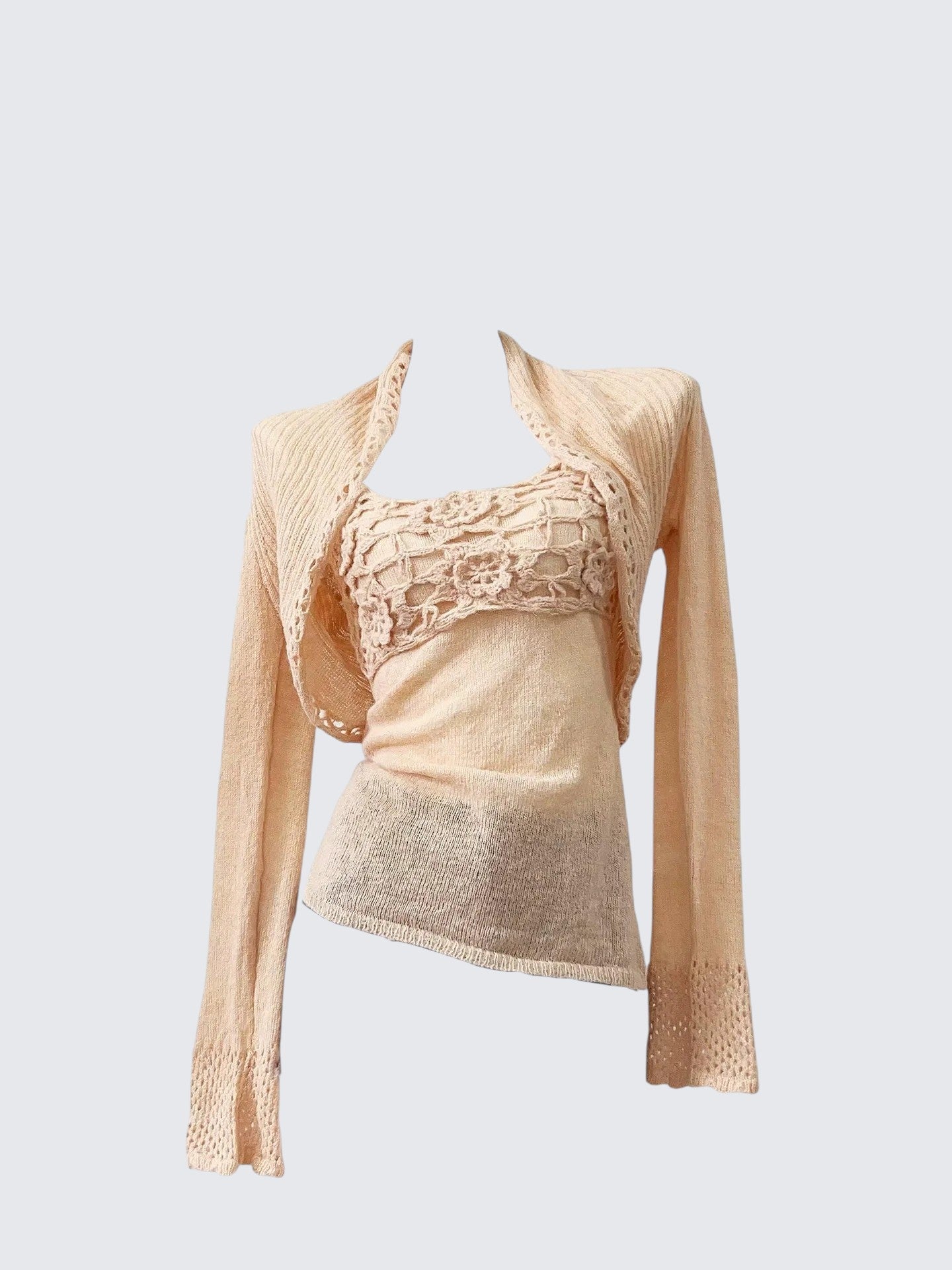 Knit Cami Cardigan Set