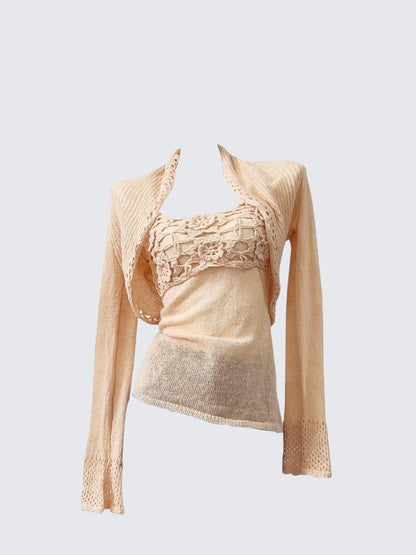 Knit Cami Cardigan Set