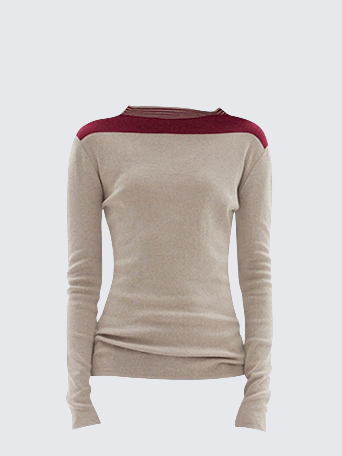 Striped Patchwork Knit Top Women