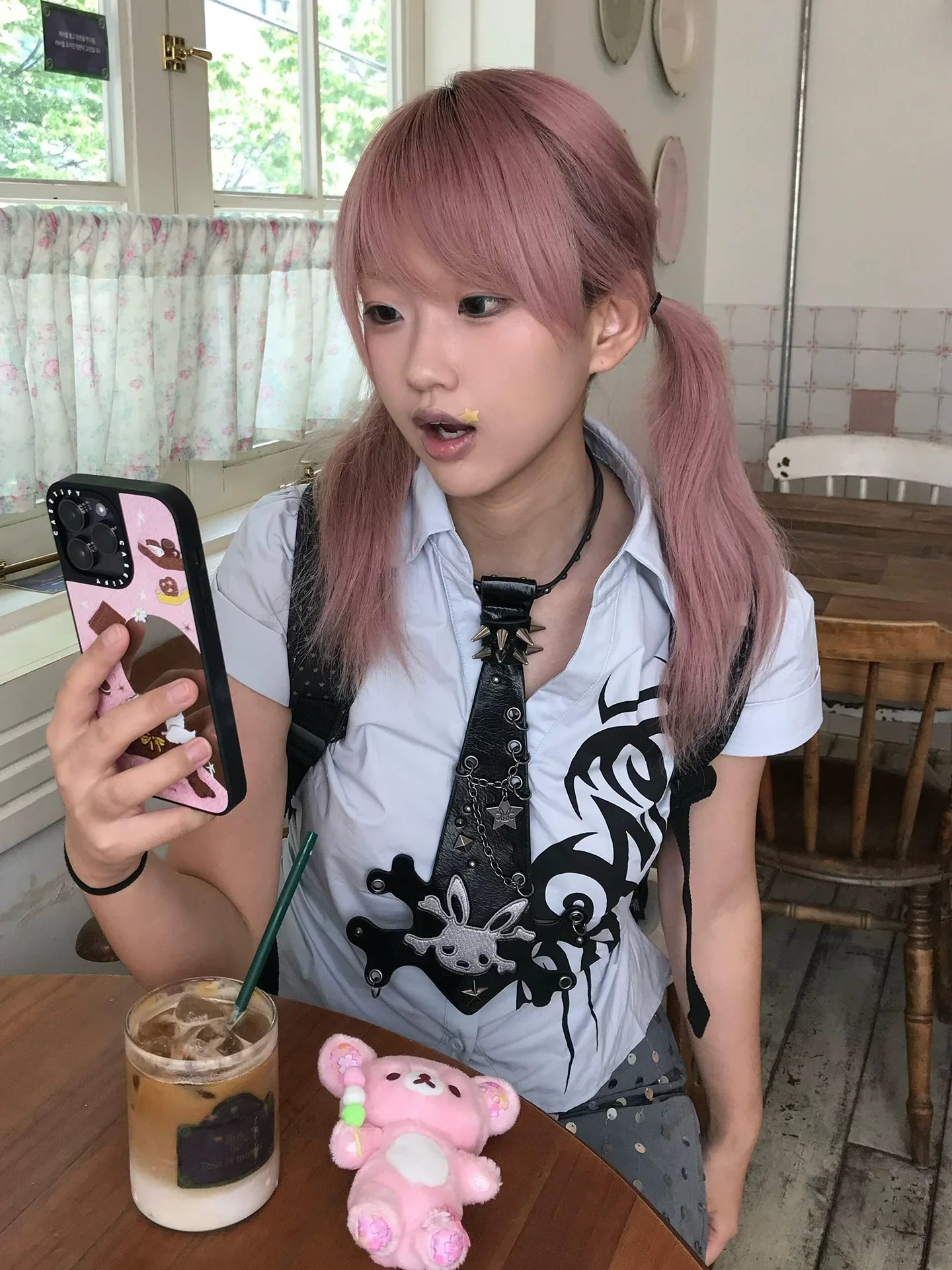 Y2K Waist Cinched Short Sleeve Shirt for Summer