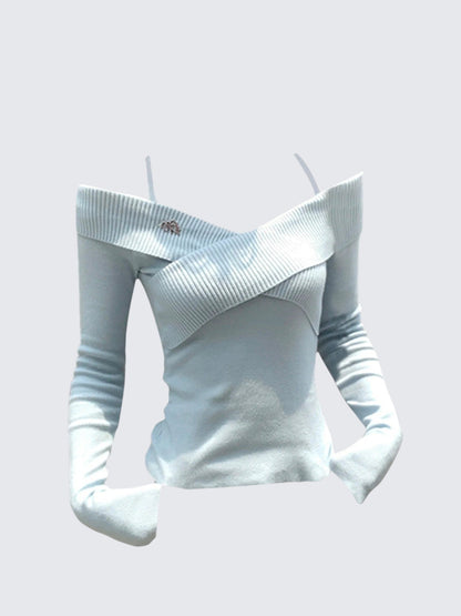 Halter Cutout Knit Sweater Women