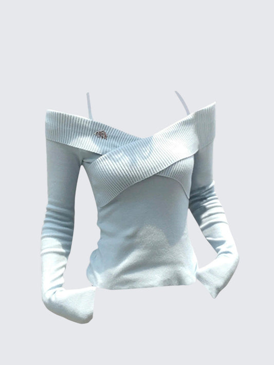 Halter Cutout Knit Sweater Women