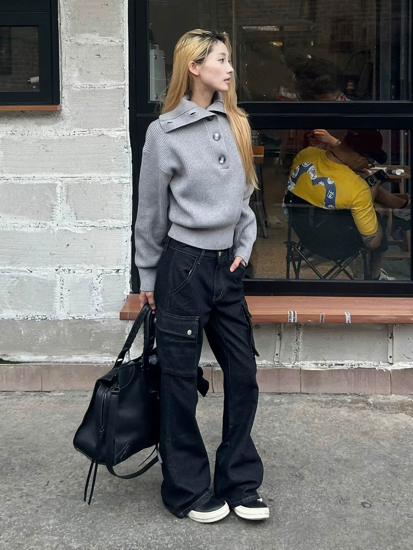 Relaxed High Neck Sweater