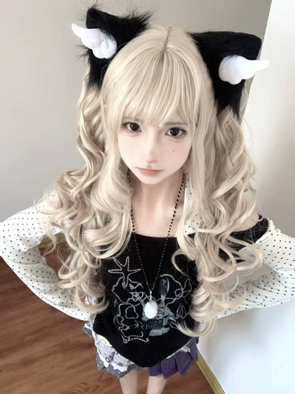 Y2K Black White Layered Tee