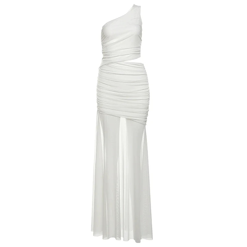 Ethereal Fairy-Like Off-The-Shoulder Cutout Waist Slimming Maxi Dress