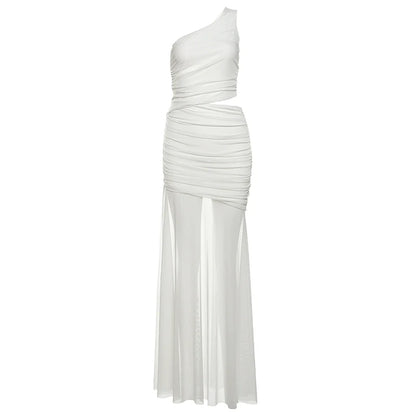 Ethereal Fairy-Like Off-The-Shoulder Cutout Waist Slimming Maxi Dress