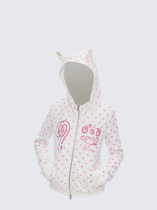 American Devil Horn Zip Hoodie