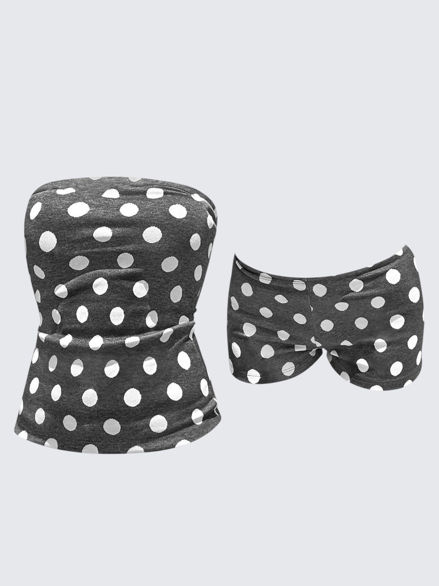 Vacation Dot Tube Top & Shorts Set