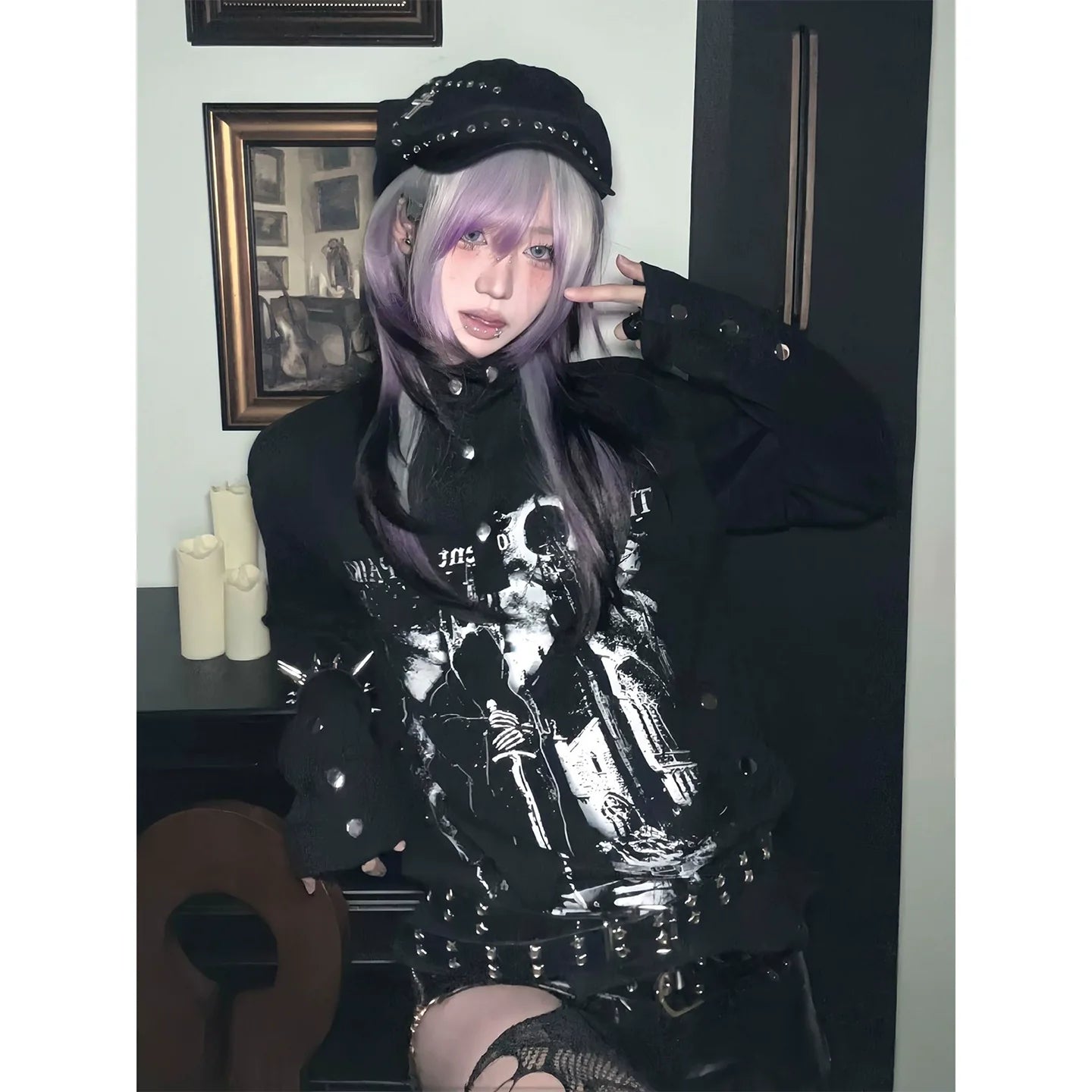 Y2K Black Castle V Tee