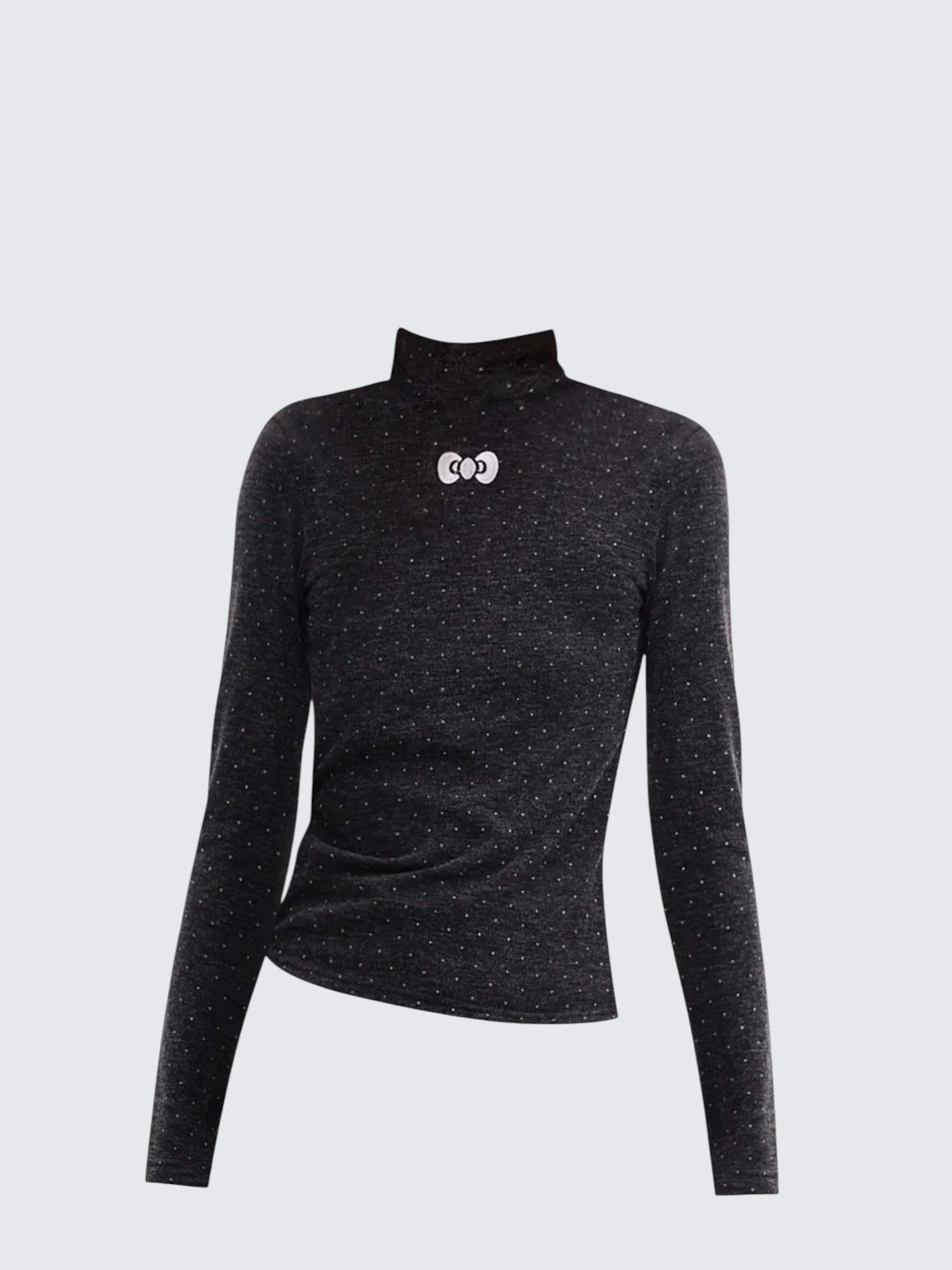 Polka Dot Turtleneck Tee Women
