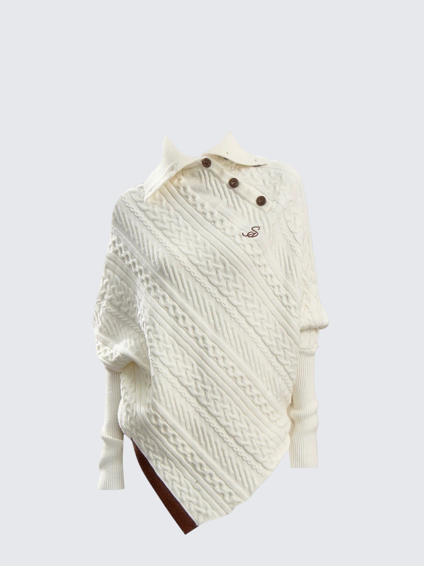 Korean High Neck Batwing Sweater