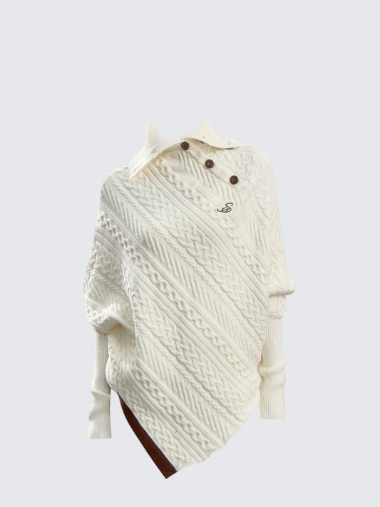 Korean High Neck Batwing Sweater