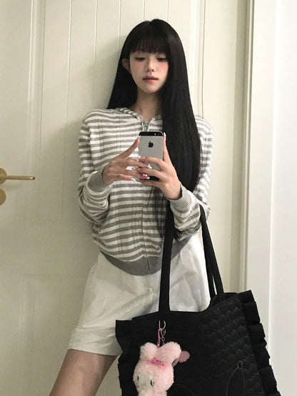 Korean Stripe Knitted Cardigan