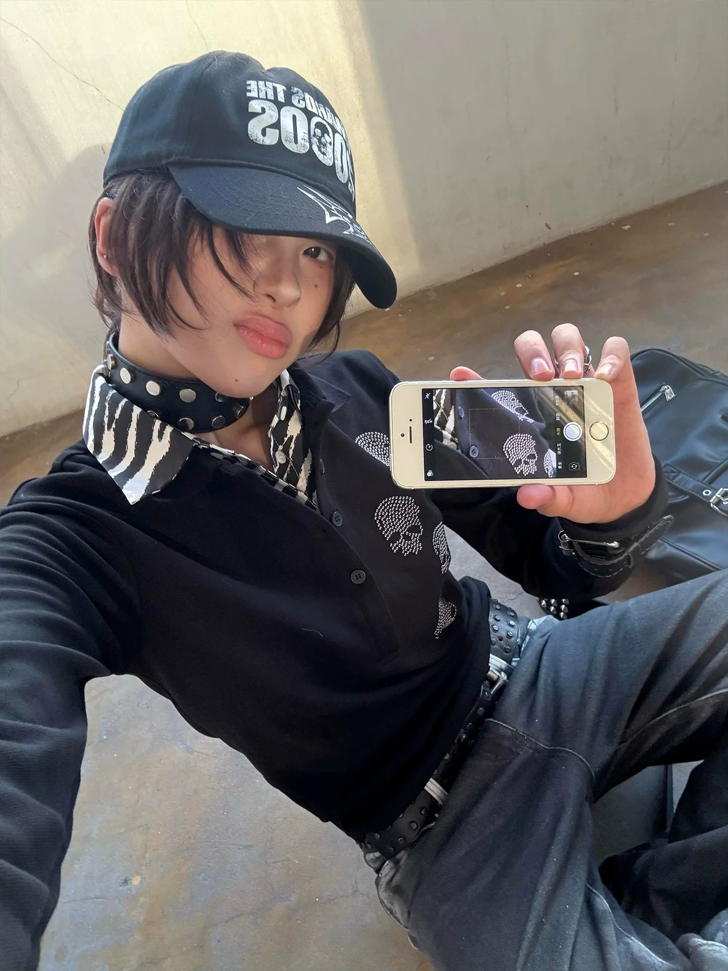 Y2K Fake Layer Polo Long Sleeve Tee Autumn-Winter Slim Fit Visual Kei Punk Top