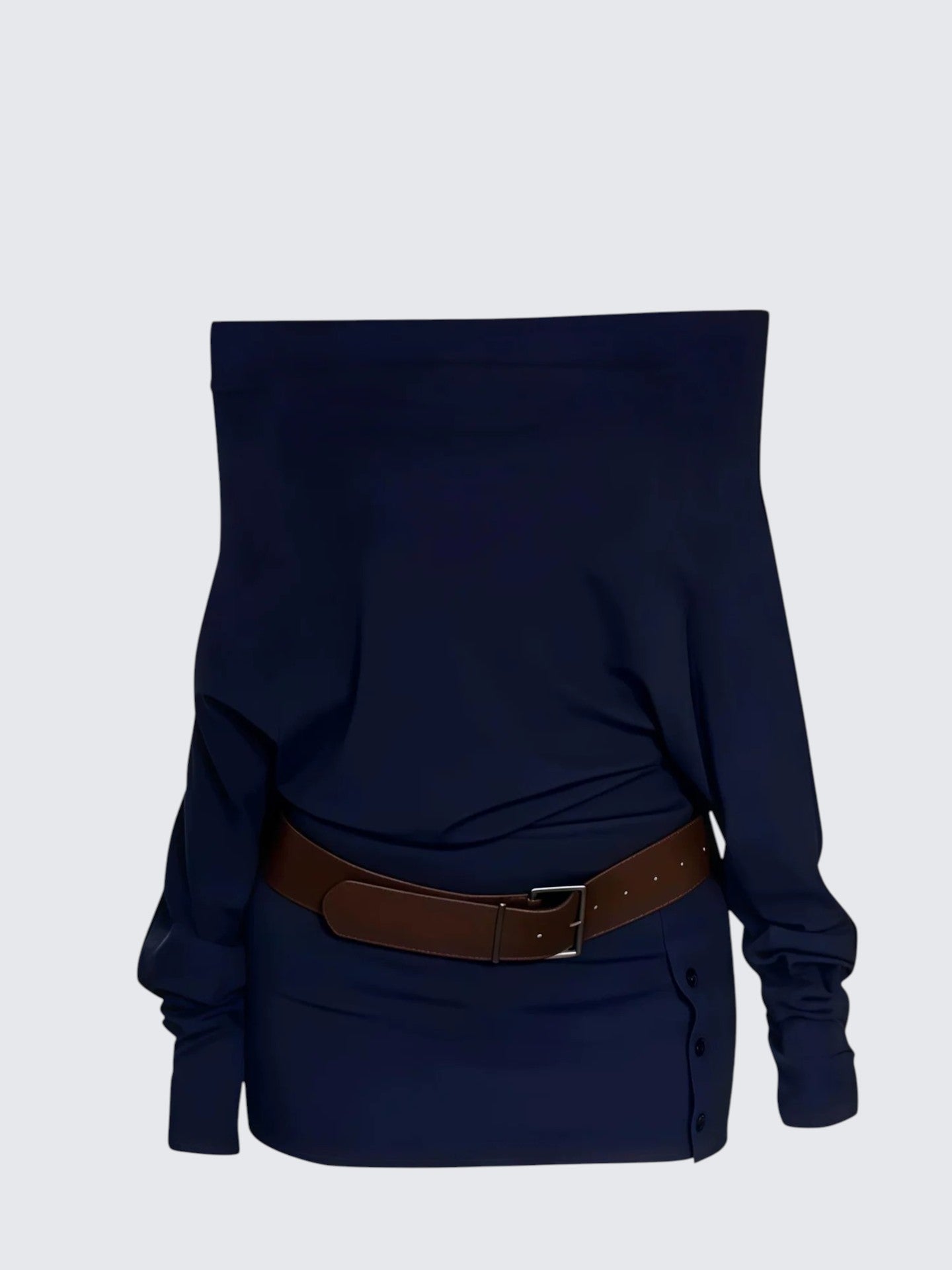 Blue Off Shoulder Dress Women