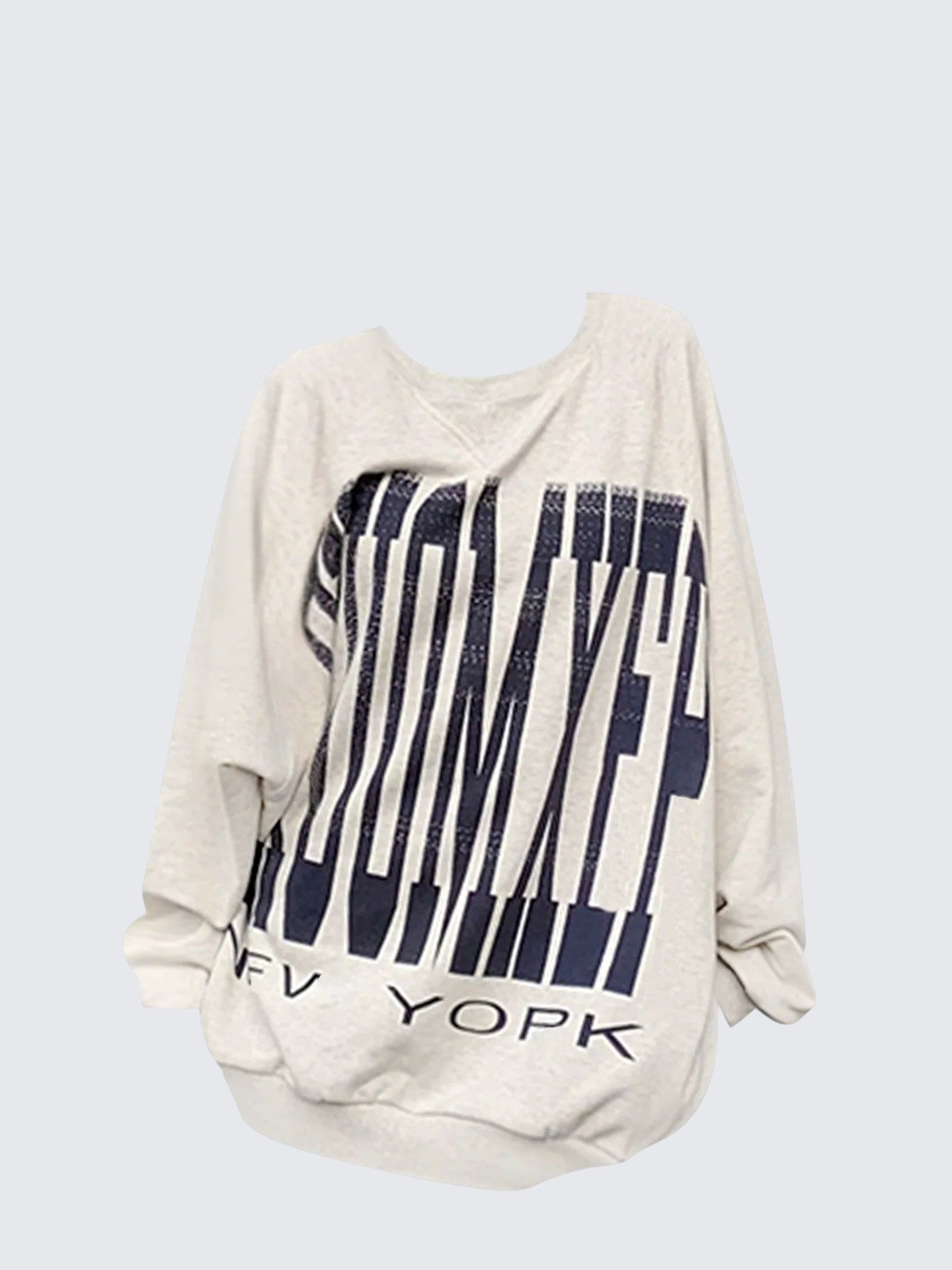 American Street Letter Print Crewneck Sweatshirt