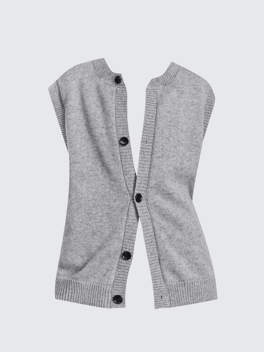 Korean Gray Knit Vest