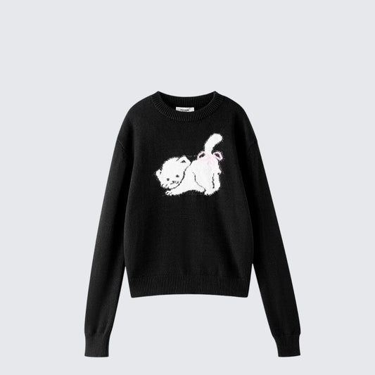 Korean Cute Cat Knit Sweater