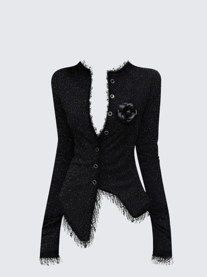 Luxury Irregular Knit Cardigan