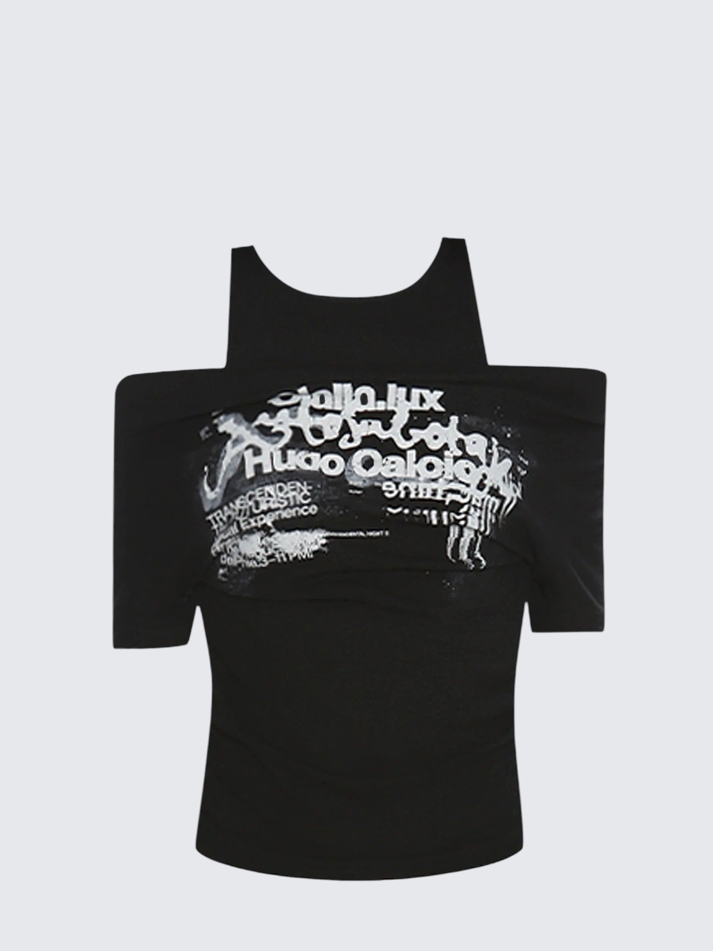 American Edgy Layered Off Shoulder T-Shirt