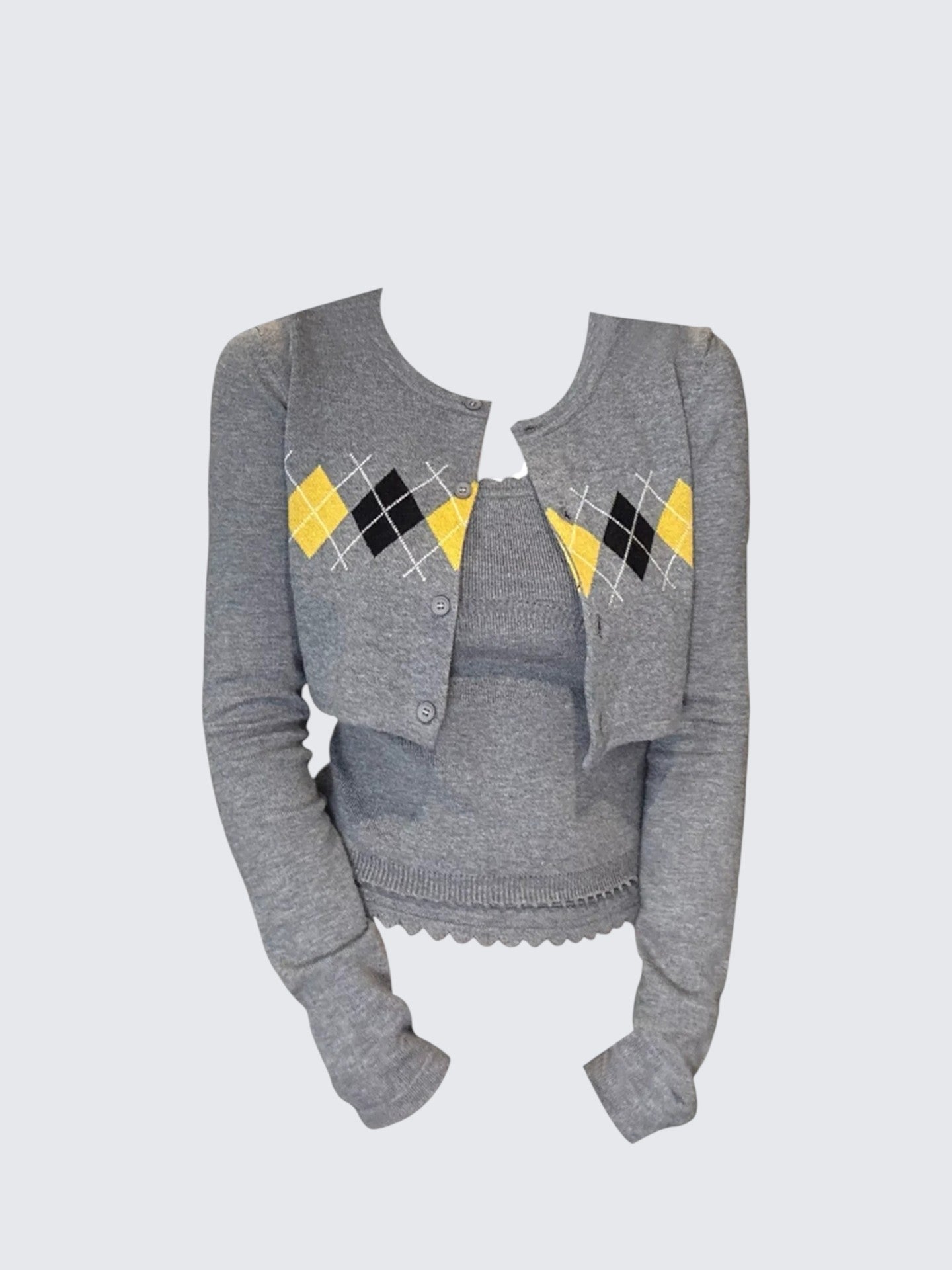 Diamond Knit Two-Piece Set Women