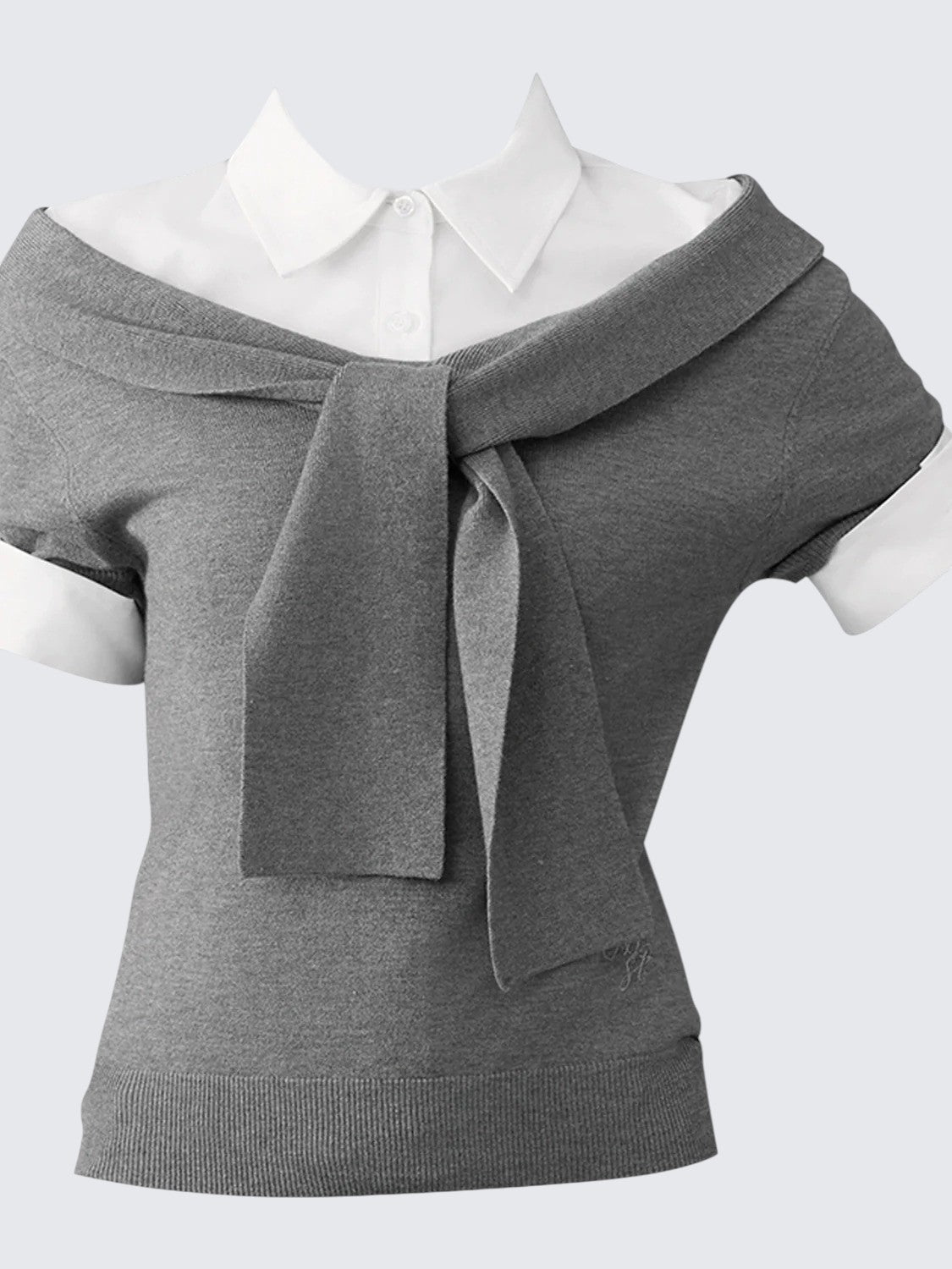 One Shoulder Twist Knit Top