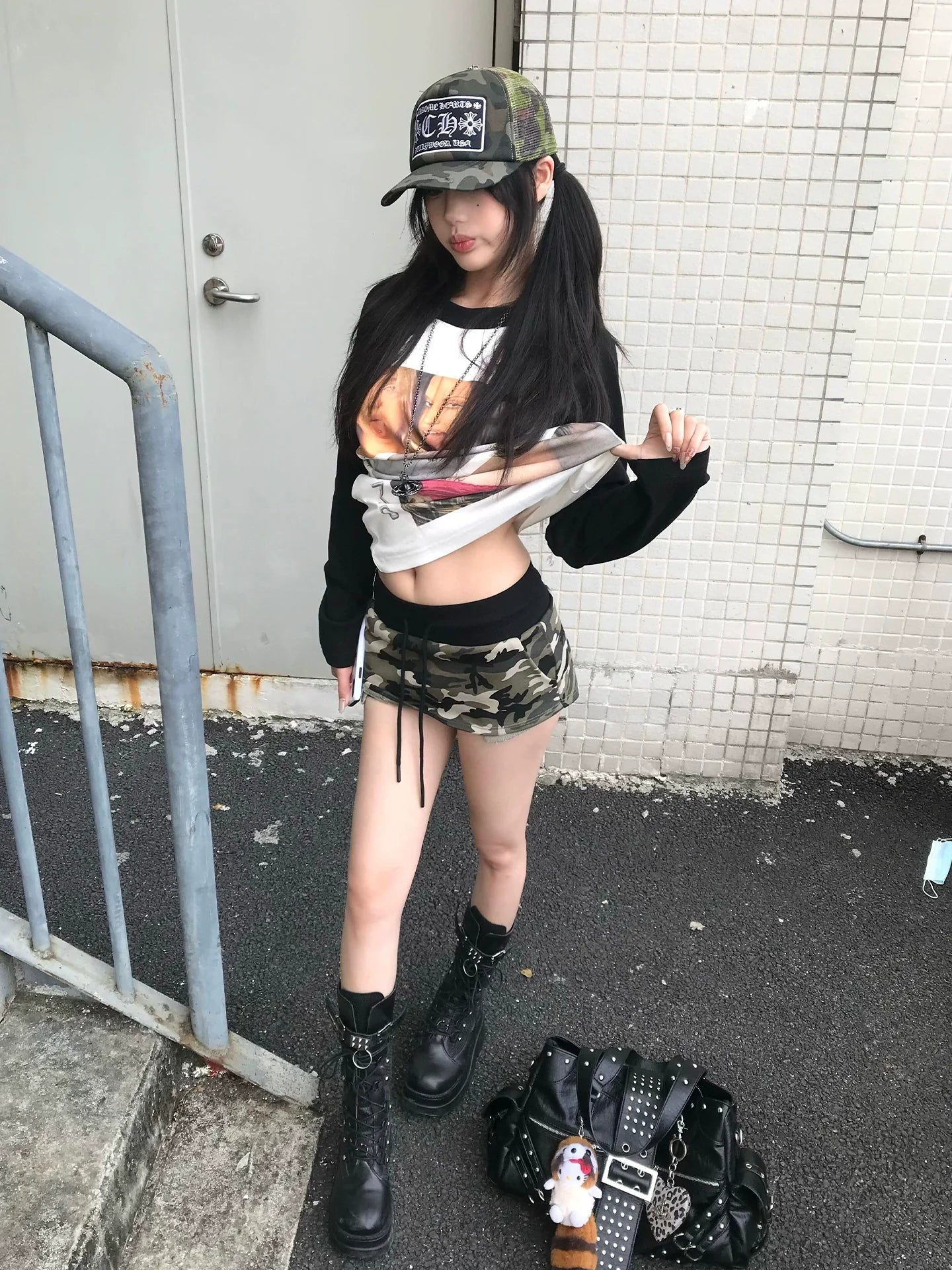 Street Bad Girl Graphic Long Sleeve Tee