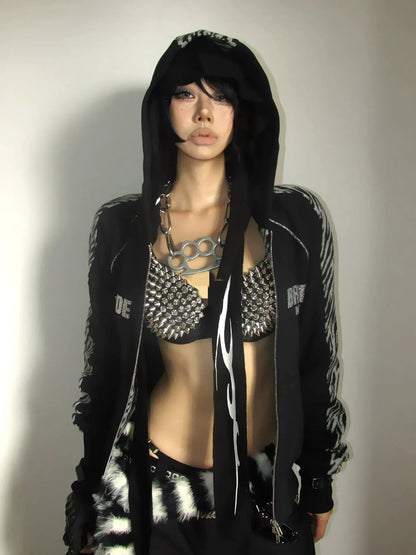 Visual Kei Black Tiger Hoodie