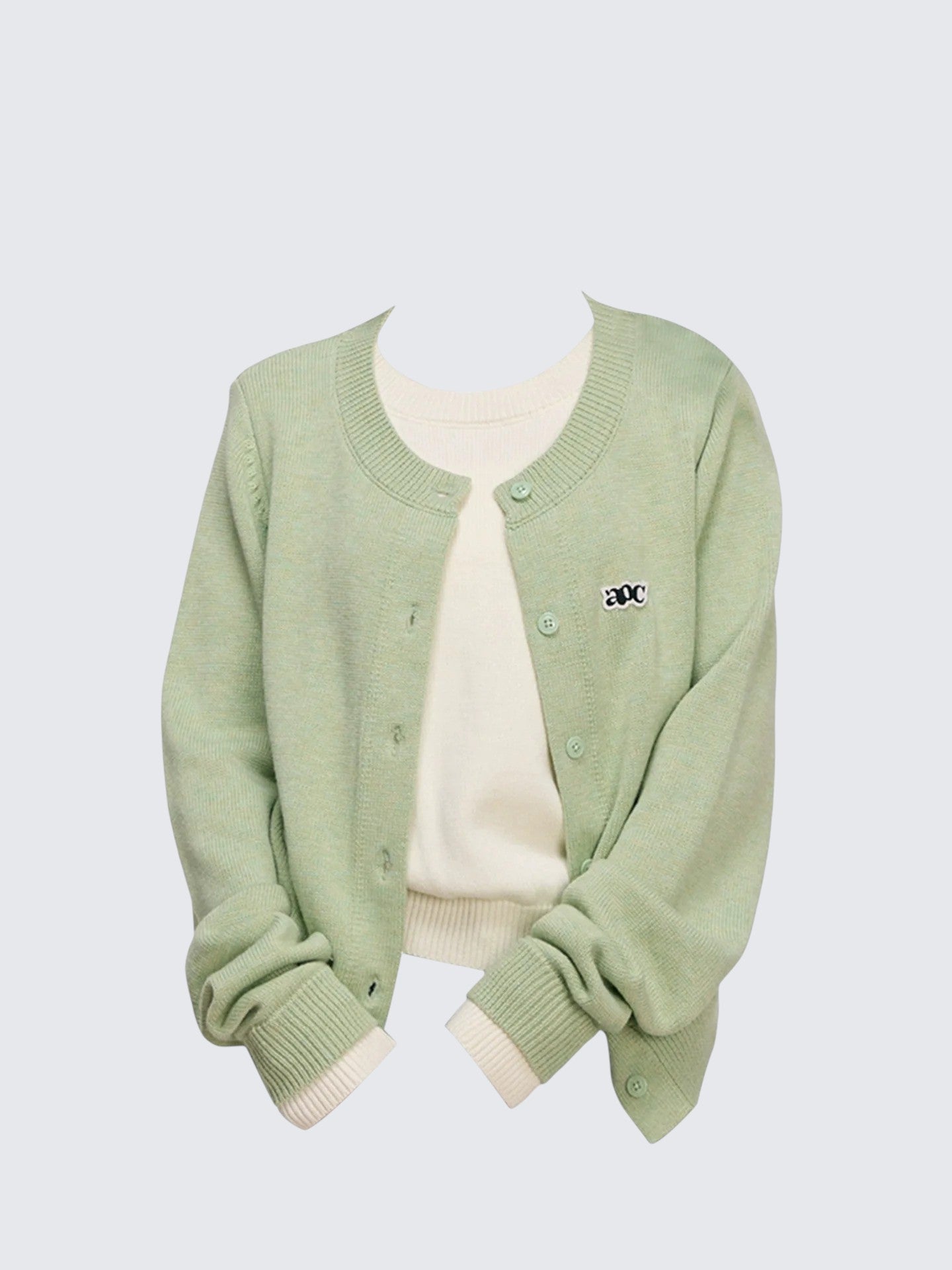 Layered Preppy Knit Cardigan Women