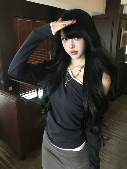 Korean Layered Long Sleeve Tee