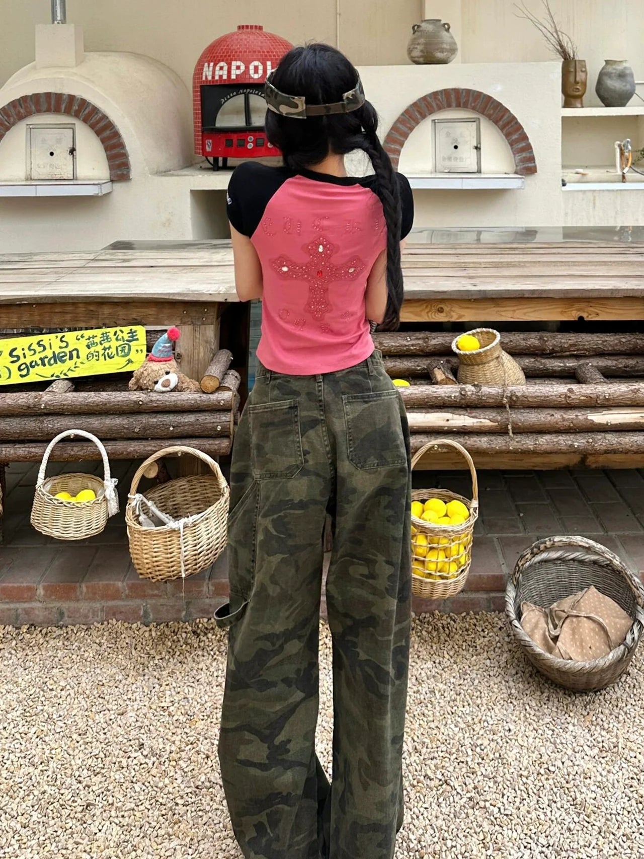 American Pink Raglan Diamond Tee