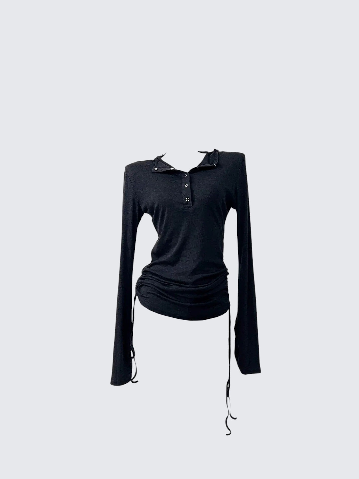 Sheer Hooded Long Sleeve Tee Women