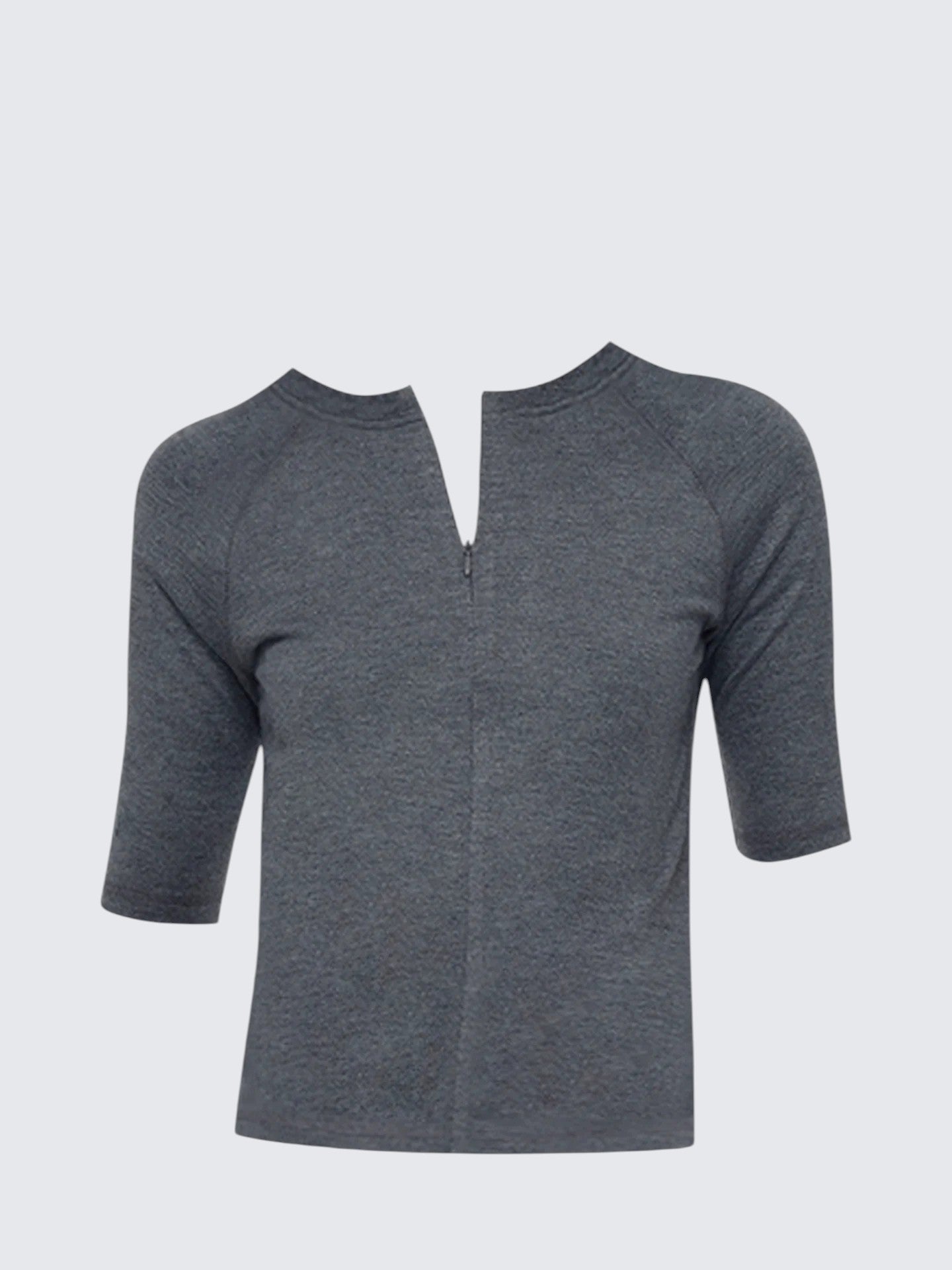 Half-Zip Basic Short Sleeve Top