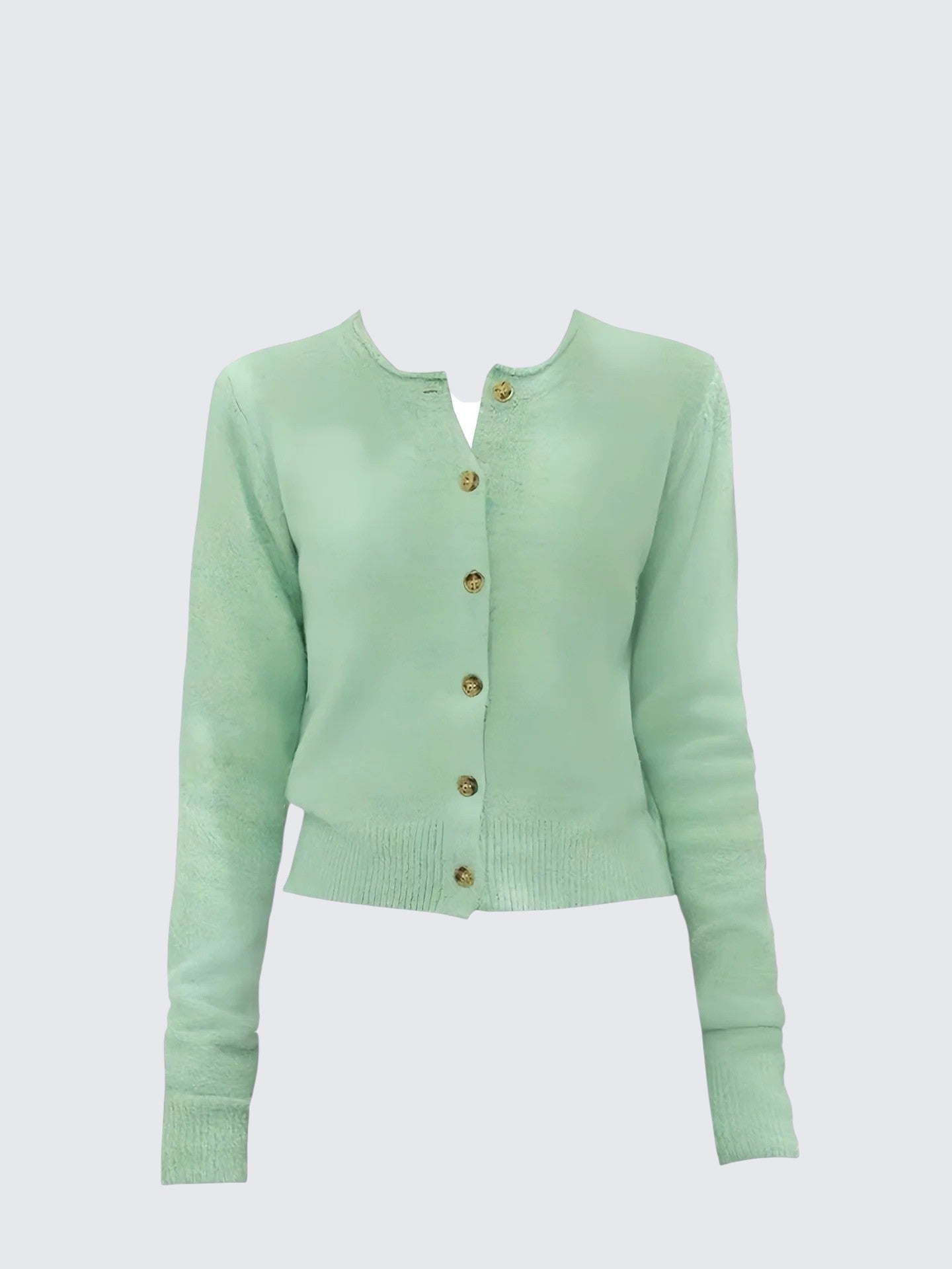 Korean Vintage Cropped Knit Cardigan