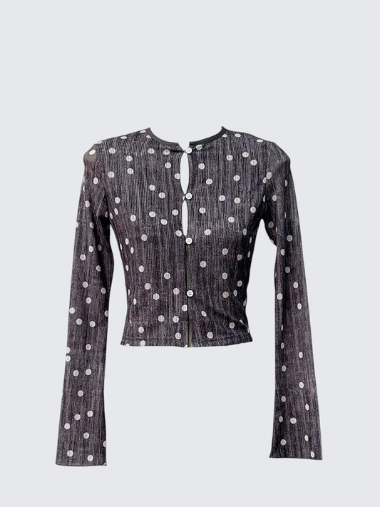 Polka Dot Short Cardigan Women