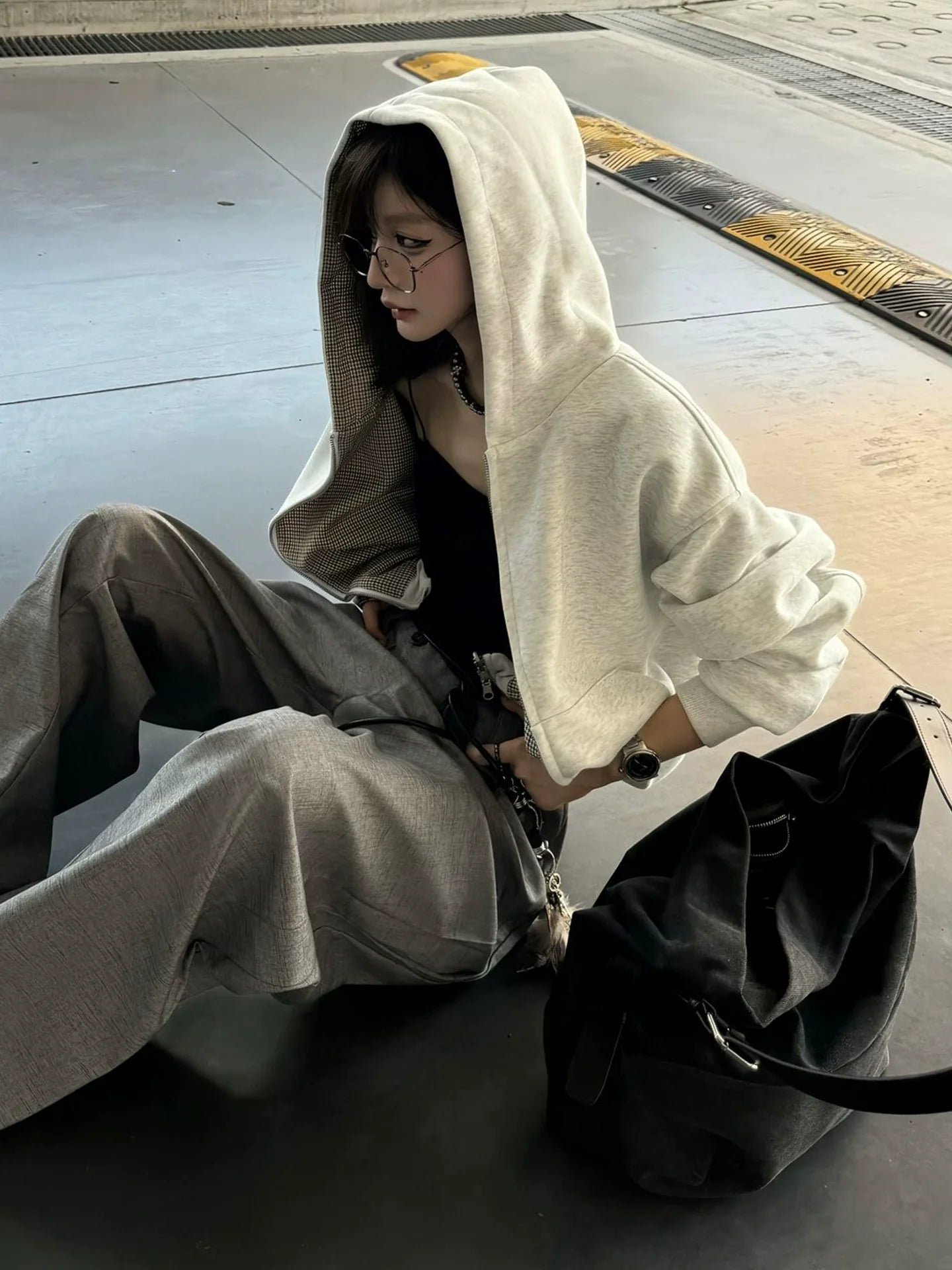 Reversible Houndstooth Hoodie