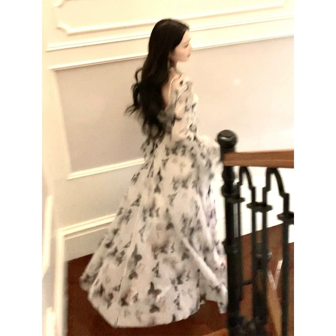 Shimmering Butterfly Gown Prom Dress