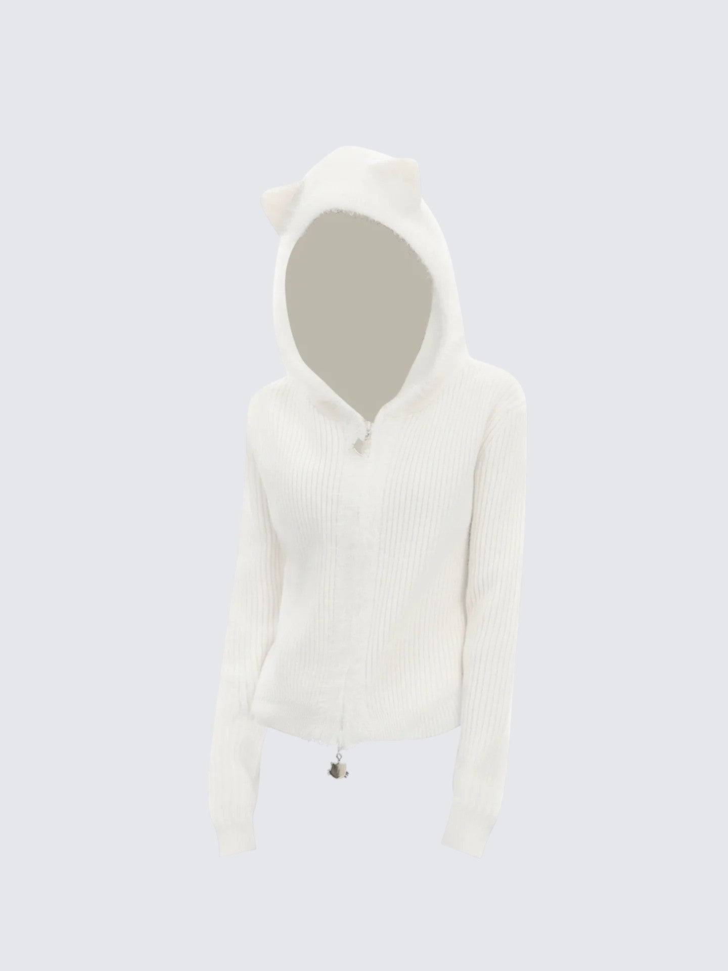 Bear Ear Hooded Knit Cardigan Women