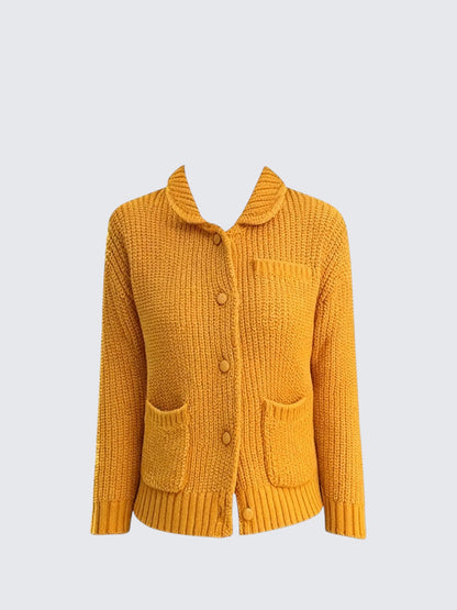 American Doll Collar Knit Cardigan