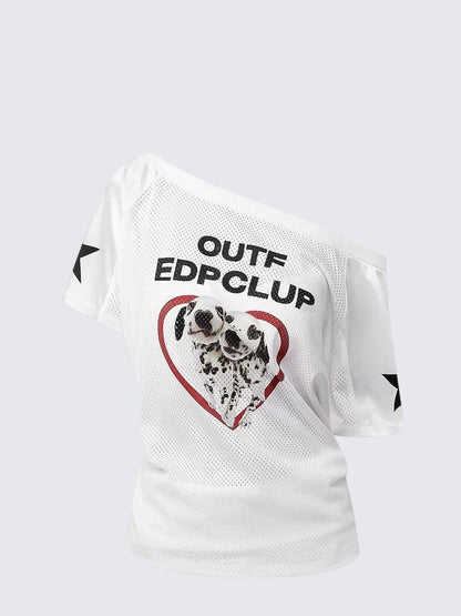 American Heart Dog Shoulder T-Shirt