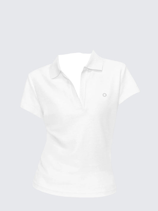 American V-Neck Polo Tee