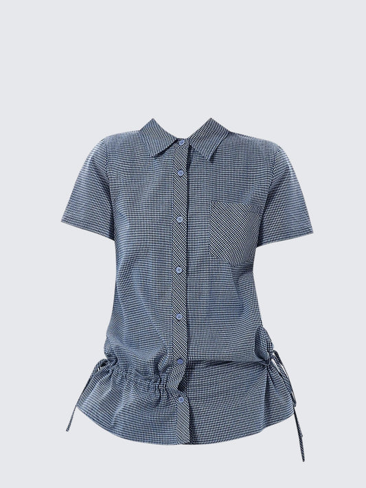 American Blue Check Polo Shirt