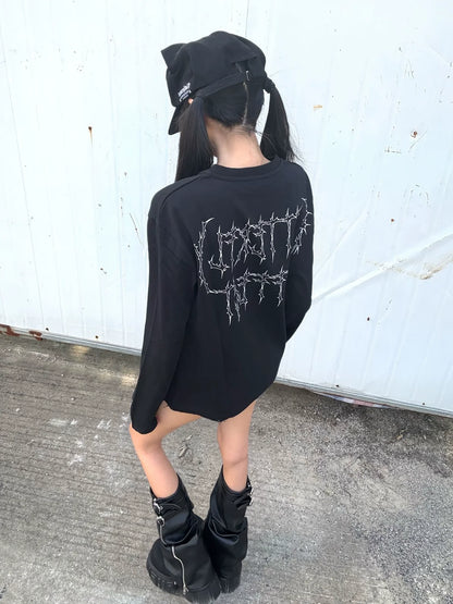 Visual Kei Cross Half Zip Tee