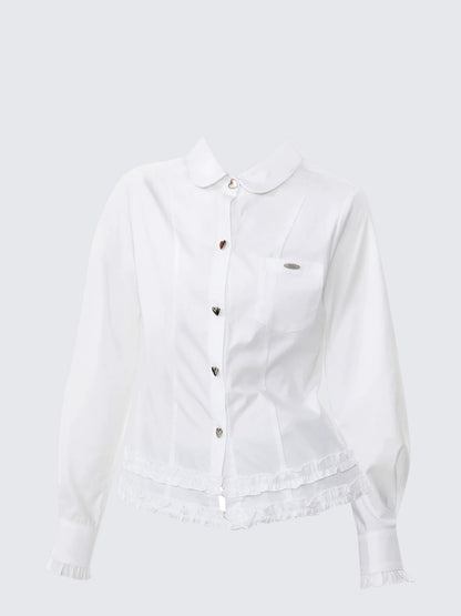 American Doll Collar Lace Shirt