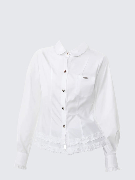 American Doll Collar Lace Shirt