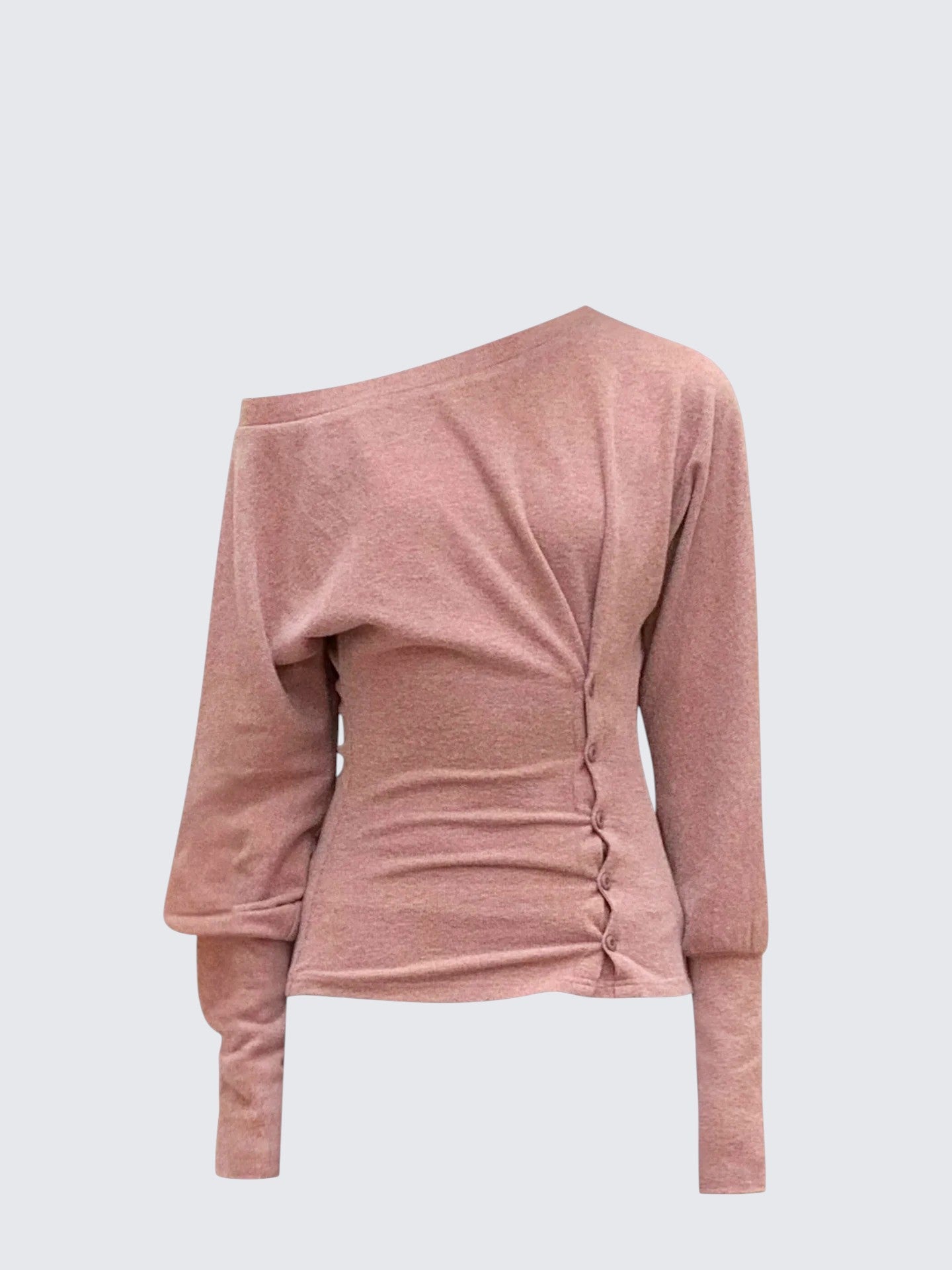 Off Shoulder Slim Fit Long Sleeve Tee Women