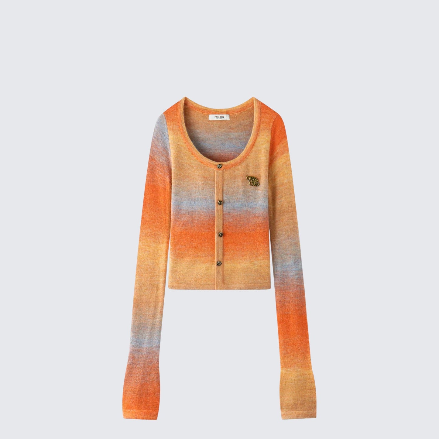 Gradient Sunset Knit Cardigan