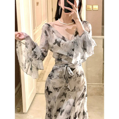 Shimmering Butterfly Gown Prom Dress