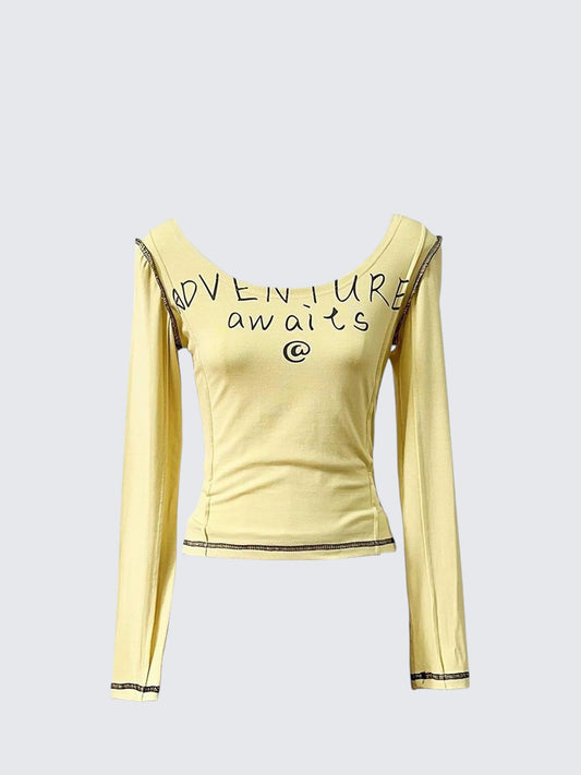 Yellow Long Sleeve Tee Women