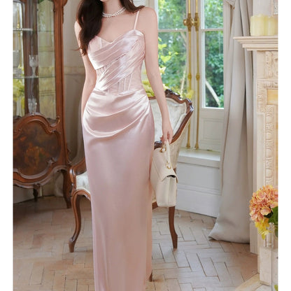 French Satin Gown Dress – New Trending Elegant Dress